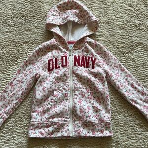 Floral Zip-up Sweatshirt